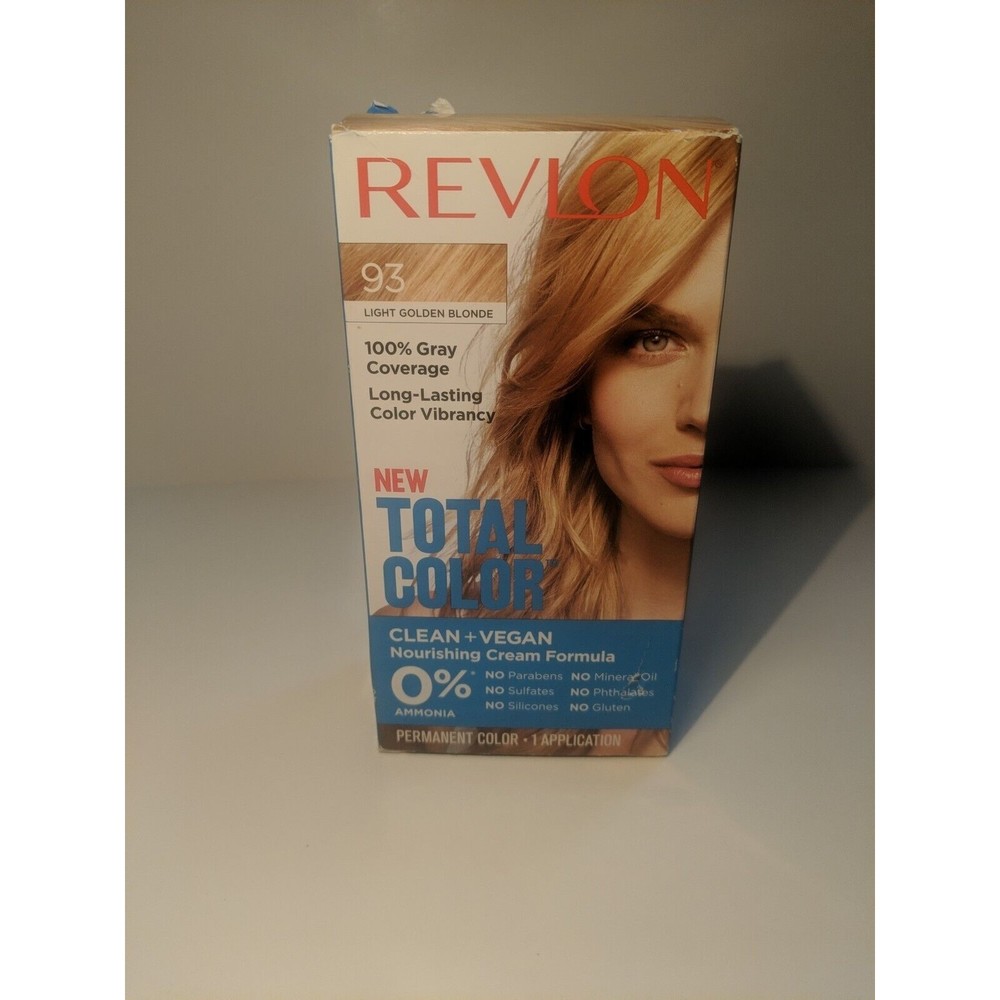 REVLON Total Color Clean Vegan Hair Dye Formula 93 Light Golden Blonde FREE SHIP